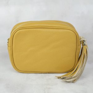 Mustard Leather Camera Bag