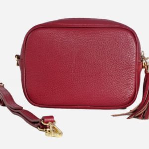 Burgundy Leather Camera Bag