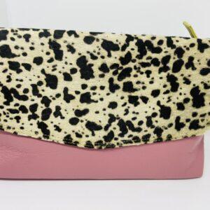 ‘Pip’ Two In One Leather Bag/ Pink/ Faux Fur / Red / Duck Egg