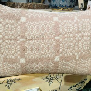 Recycled Welsh Tapestry Cushion Cream / Buff