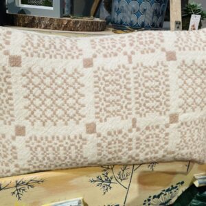 Recycled Welsh Tapestry Cushion Cream / Beige