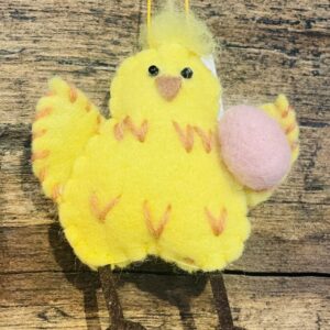 Felt Easter Chick with Egg