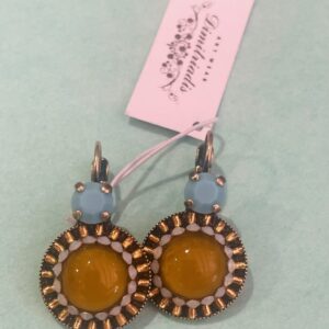 Dimitriadis Taygeta Drop Earring Caramel/ Pale Blue