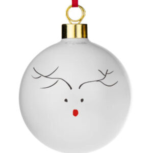 Rhodri the Reindeer Bone China Bauble