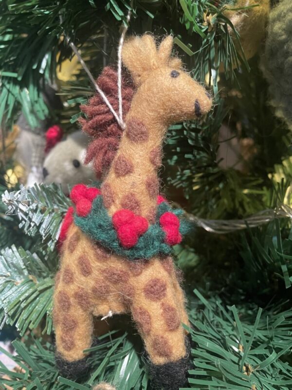 Hanging Felt Giraffe Decoration