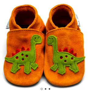 Inch Blue Dino Tangerine Suede 6-12m (M)