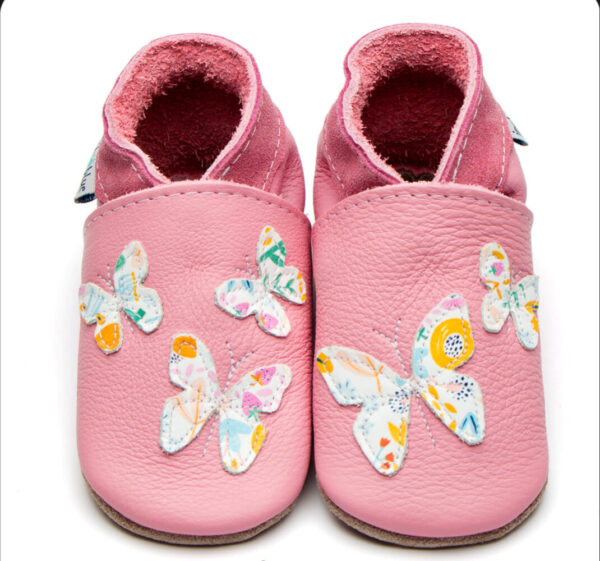 Inch Blue Leather Baby Shoes Kaleidoscope Pink 6-12 m