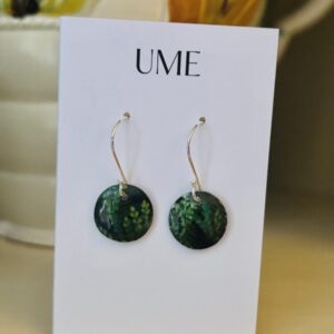 Recycled Tin & Silver Earrings (Greens)