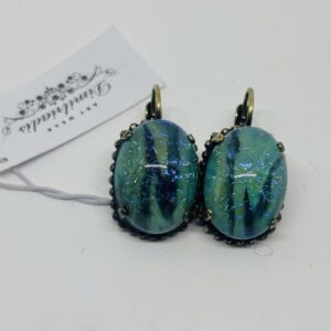 Dimitriadis Turquoise Marbled Stone Earrings