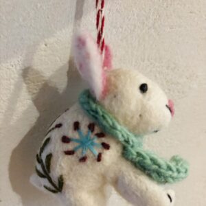 Hanging Winter Rabbit Decoration