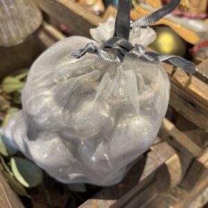 Silver Bauble Glass Garland