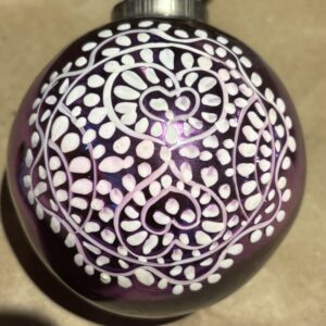 Lilac Bauble with Painted Design