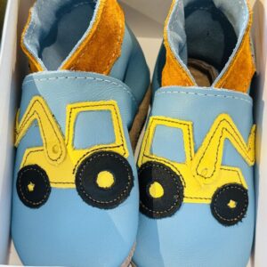Inch Blue 'Digger’ Leather Shoes 6-12m