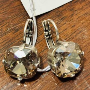 Dimitriadis Silver Crystal Drop Earrings
