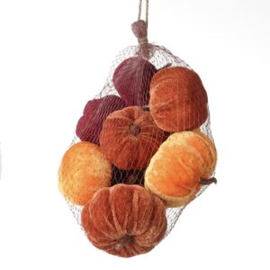 Bag of Velvet Display Pumpkins