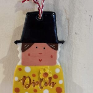 Addurn Diolch Ladi Gymreig - Melyn