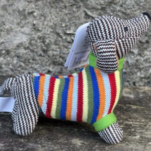 Stripey Dachsund Rattle